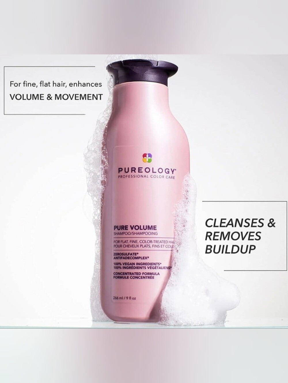 NWT FULL SET Pureology Pure Volume Shampoo 226ml&Conditioner226ml Duo 100% VEGAN - Picture 4 of 7